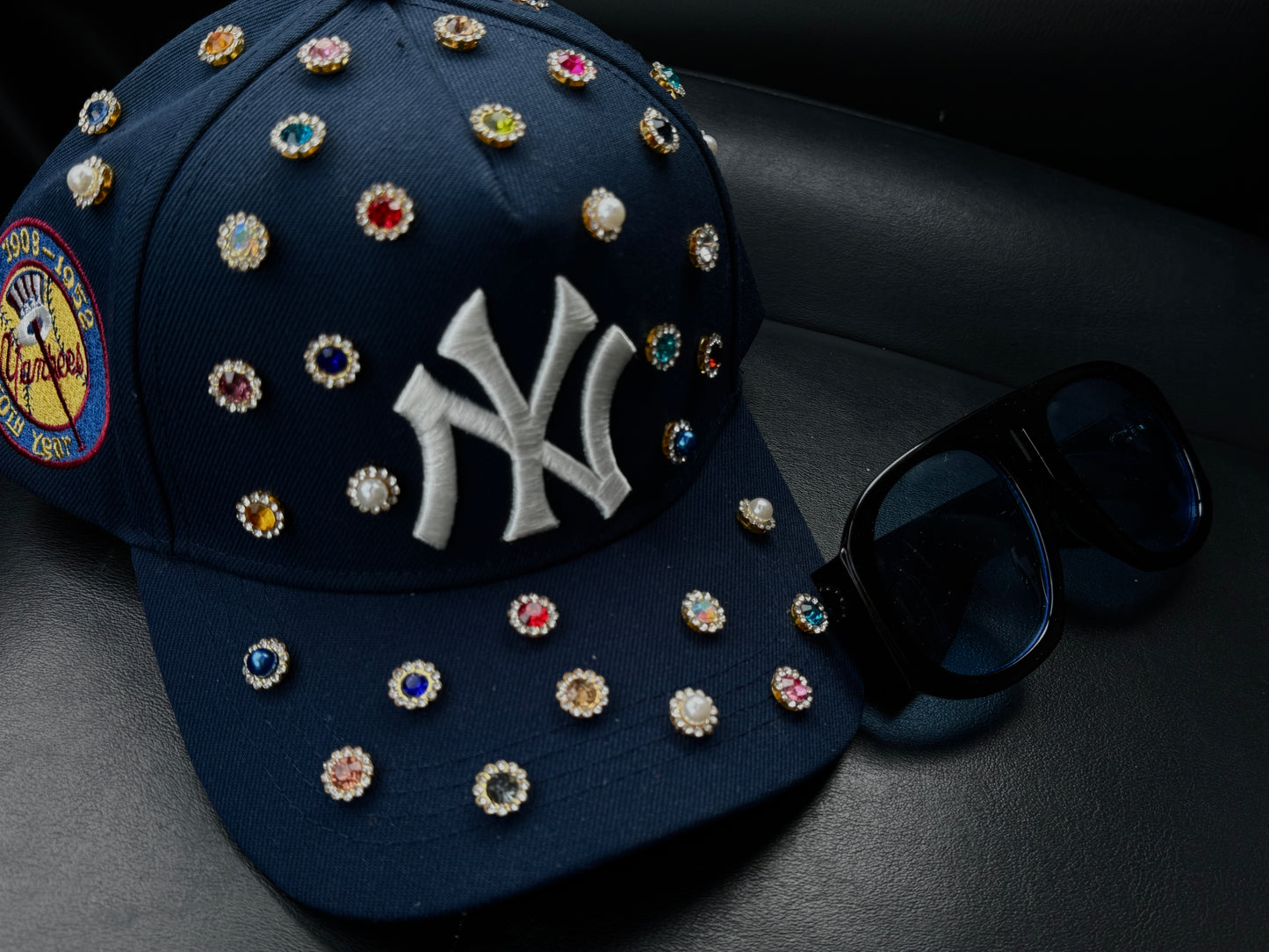 NY Yankee SnapBack- Rhinestone or Pearls