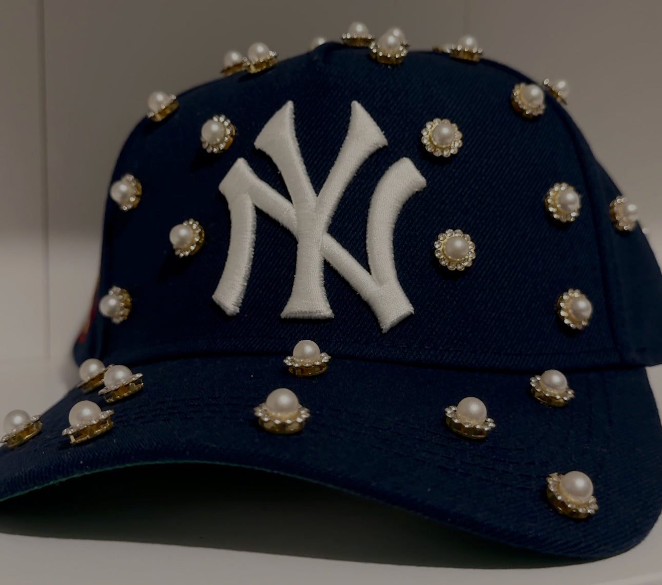 NY Yankee SnapBack- Rhinestone or Pearls